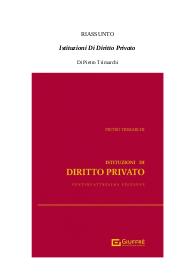 Riassunto del libro "Istituzioni di diritto privato" di Pietro Trimarchi