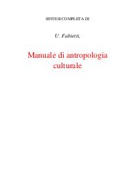 Manuale di antropologia culturale