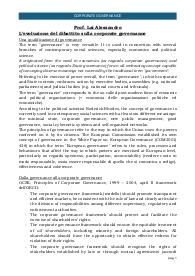 Appunti di corporate governance
