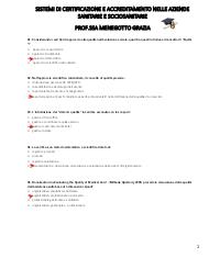 Paniere VALUTAZIONE DELL'ORGANIZZAZIONE SANITARIA Ecampus