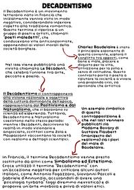 Appunti quinto anno liceo scientifico Decadentismo