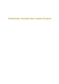 Risposte domande chiuse traumatologia aggiornate 2023 uniecampus