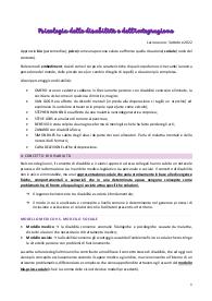 Psicologia delle disabilità e dell'inclusione APPUNTI COMPLETI