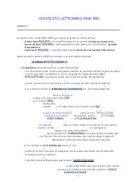 Contesto letterario fine 800
