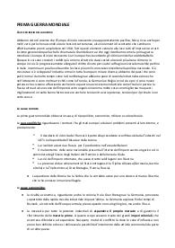 Appunti Sulla prima Guerra mondiale