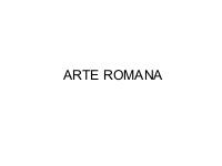ARTE ROMANA: SCULTURA E PITTURA