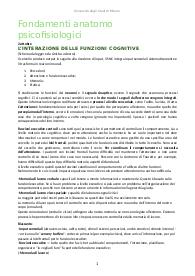 Appunti completi di Fondamenti anatomo psicofisiologici, prof. Puglisi, anno 2024/2025