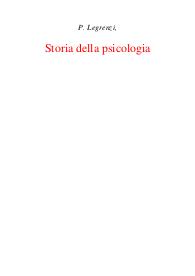 Storia della psicologia - Paolo Legrenzi