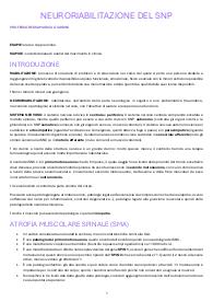 Appunti di neuroriabilitazione del SNP