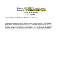 Paniere Completo Quiz + Aperte Storia Medievale – prof Montecchio