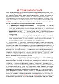 Appunti Rivoluzione Americana