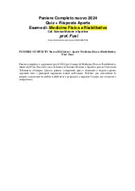 PANIERE COMPLETO Nuovo 2024 Quiz + Aperte Medicina Fisica e Riabilitativa Prof. Fusi