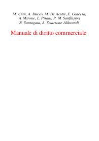 Manuale di Diritto Commerciale - a cura di Marco Cian; Alessandro Daccò; Maurizio De Acutis; Enrico Ginevra; A