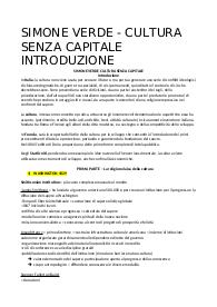 Riassunto libro Cultura Senza Capitale, Storia e tradimento di un'idea italiana