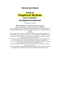 Paniere Quiz Risolti - Progetto di Strutture (eCampus)