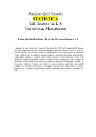Paniere Quiz Risolti Statistica – Universitas Mercatorum Economia L-8