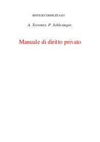 Appunti di diritto privato Torrente