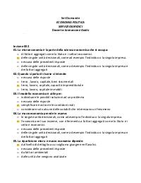 PAniere Economia Politica Ecampus - Servizi Giuridici - Risposte Chiuse