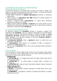 La divisione cellulare e la riproduzione (mitosi e meiosi)