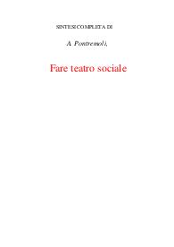 Fare teatro sociale
