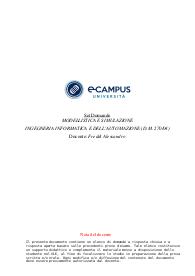 Paniere di MODELLISTICA E SIMULAZIONE, Prof FREDDI, ECAMPUS - Chiuse