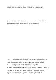 IL MESTIERE DELLE ARMI, Riassunto e Commento