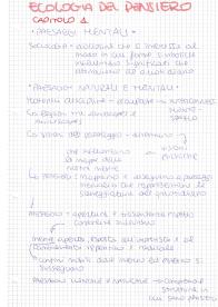 Riassunto completo libro Ecologia del pensiero