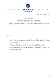 Paniere svolto: Master "Autismo: dalla diagnosi all'intervento psicoeducativo" - Ecampus
