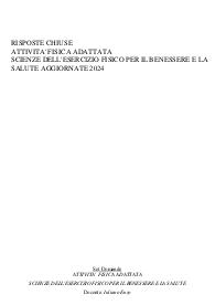 RISPOSTE CHIUSE ATTIVITA' FISICA ADATTATA AGGIORNATE 2024 UNIECAMPUS
