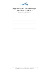 Appunti di ‘’economia degli intermediari finanziari’’