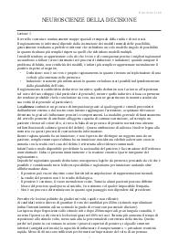 Programma completo Neuroscienze della decisione