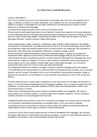 letteratura italiana contemporanea