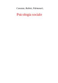Psicologia Sociale. Parte II - Cavazza, Rubini, Palmonari2