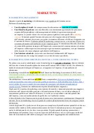 Appunti Marketing Prof.ssa Buratti Università degli Studi di Genova
