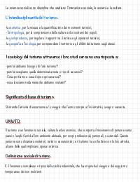 Appunti di Sociologia del Turismo