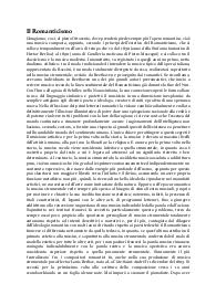 Riassunto sul Romanticismo, Storia della musica, Conservatorio di Musica G. Martucci Salerno