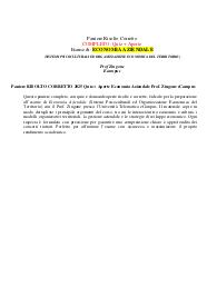 Paniere RISOLTO CORRETTO 2025 Quiz + Aperte Economia Aziendale Prof. Zingone eCampus