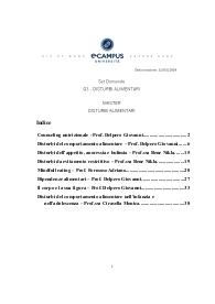 G3 - DISTURBI ALIMENTARI - MASTER DISTURBI ALIMENTARI - Set Domande con Risposte Corrette