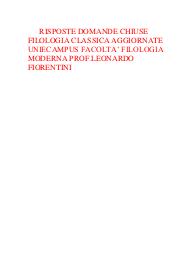 Risposte domande chiuse filologia classica aggiornate 2023 uniecampus