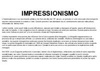 Appunti Impressionismo