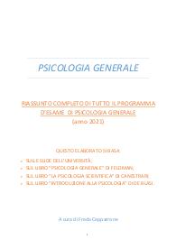 psicologia generale primo anno