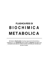 BIOCHIMICA METABOLICA, flashcards