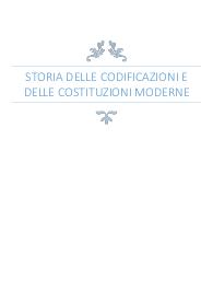 Storia delle codificazioni e costituzioni moderne