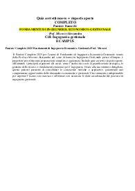 Paniere Completo 2025 Fondamenti di Ingegneria Economico-Gestionale Prof. Micozzi