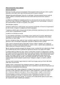 Appunti di psicologia dell’educazione, Università degli studi di Perugia, scienze della formazione primaria