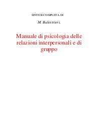 Manuale di psicologia delle relazioni interpersonali e di gruppo