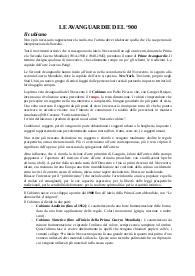 STORIA DELL'ARTE - Avanguardie di prima metà 1900