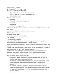 Riassunti sul sistema solare