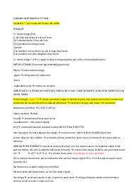 Riassunto comandi e loro funzione in Python