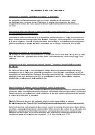 Domande possibili all'esame di storia economica